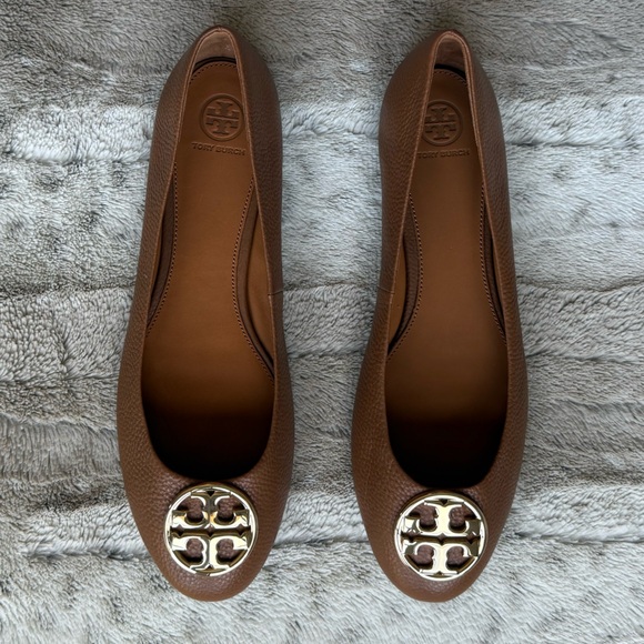 NEW Tory Burch FLAT Chelsea Ballet Flat in Royal Tan Size 11 - Picture 4 of 14